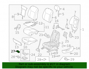 Driver's seat motor backrest Lexus ES350 07-12