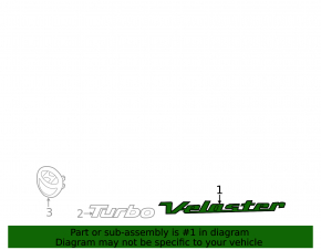 Emblem inscription Veloster Hyundai Veloster 12-17