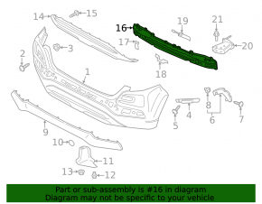 Rear bumper reinforcement Hyundai Kona 18-21 1.6, 2.0 AWD