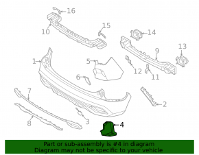 Right rear bumper trim for Kia Seltos 2021-2025