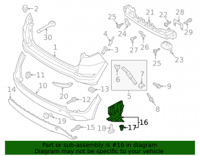 Rear bumper protection right Hyundai Tucson 16-18 prerest