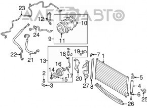 Air conditioning compressor Nissan Murano z50 03-07