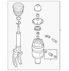 Front right air shock absorber assembly for Porsche Cayenne 958 11-14