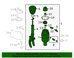 Air shock absorber front right Porsche Cayenne 958 11-14 complete