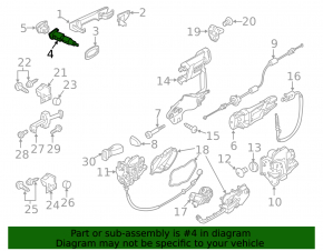 Front left lock cylinder Porsche Cayenne 958 11-17