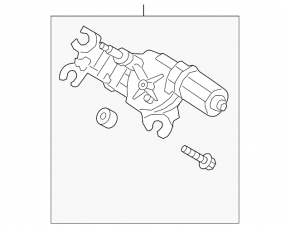 Rear wiper linkage with motor Hyundai Veloster 12-17