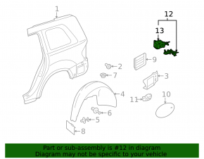 Mercedes X164 GL fuel filler door motor