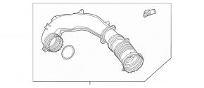 Air duct for Mercedes A-class V177 19-22 M260 turbocharger with sensor