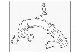 Air duct for Mercedes A-class V177 19-22 M260 turbocharger with sensor