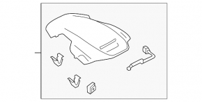 Ford C-max MK2 13-18 upper center dash trim
