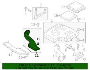 Air duct for filter Lincoln MKZ 13-20 hybrid