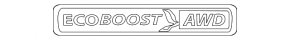 Emblem inscription ECOBOOST AWD tailgate Ford Edge 15-18