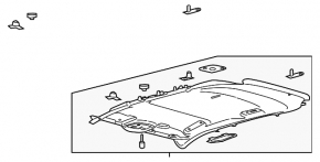 Ford Edge 15-18 Ceiling Trim Beige Without Sunroof