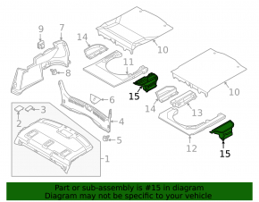 Left trunk pocket for Mazda 6 14-21