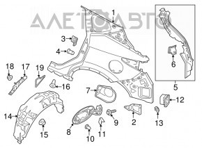 Quarter wing rear right Nissan Murano z52 19-