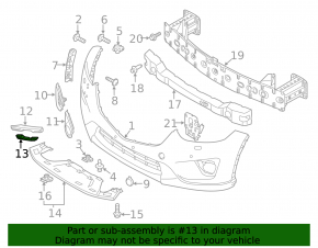 Left lower fog light frame trim Mazda CX-5 16-16