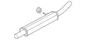 Exhaust line middle part Ford Bronco Sport 21-25 1.5T