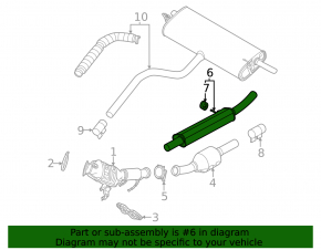 Exhaust line middle part Ford Bronco Sport 21-25 1.5T