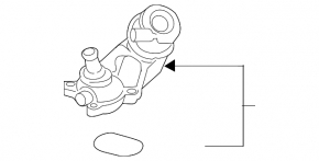 Thermostat housing assembly VW Touareg 13-16 3.0TDI
