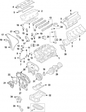 Cylinder head assembly left Nissan Maxima A36 16- for grinding