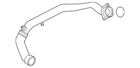 Cooling pipe from pump metal BMW X5 E70 07-13 3.0 dented