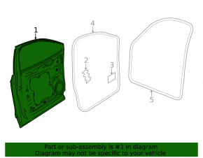 Front right door, bare, Volkswagen ID.4 23-25