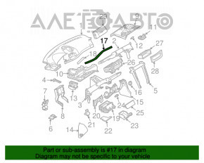 Dashboard trim wood right Mercedes W211