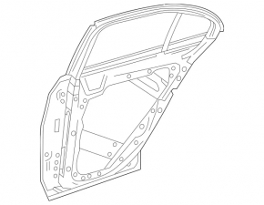 Bare rear left door Mercedes W213 E 17-23