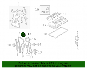 Hyundai Sonata 11-12 Hybrid 2.4 G4KK Exhaust Camshaft Gear