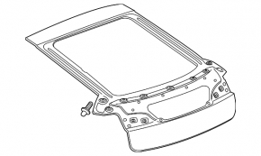 The tailgate is bare with glass for a Chevrolet Volt 11-15.