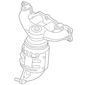 Exhaust manifold with catalytic converter Hyundai Elantra UD 11-16 bolt and thread torn off