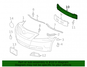 Toyota Camry v40 Front Bumper Reinforcement Rust