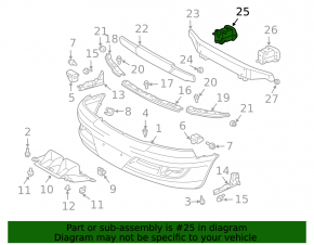 Right front bumper reinforcement fang for Lexus GX470 03-09
