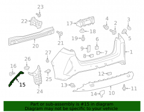 Rear bumper mount right Toyota Prius 50 Prime 17-22