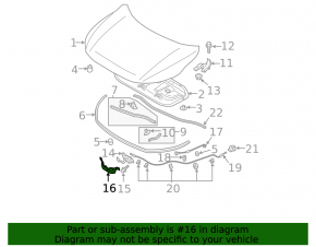 Hood Lock Trim Mitsubishi Eclipse Cross 18-20