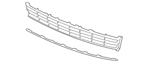 Front bumper central grille VW Beetle 12-16