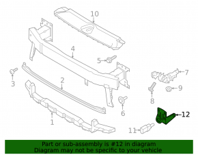 Bracket for the ambient air temperature sensor Audi Q3 83A 19-25
