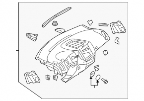 VW Tiguan 2018 front dashboard without airbag