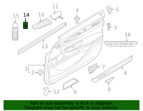 Front left window lift control BMW 7 G11 G12 16-22