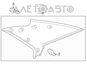 Left rear pillar trim for Toyota Camry v30 2.4
