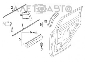 Door trim side rear right front Subaru Forester 19- SK