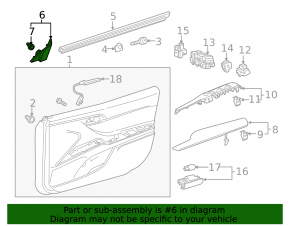 Side mirror plug front left Toyota Camry v70 18-24