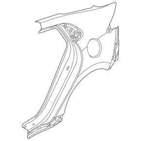 Rear right wing Hyundai Ioniq 17-19