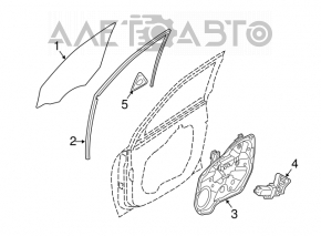 Front left window seal for Kia Sorento 10-15