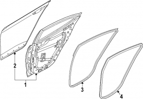 Hyundai Ioniq 5 22-24 rear right door seal