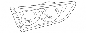 Mitsubishi Lancer 10-17 left inner trunk lid light
