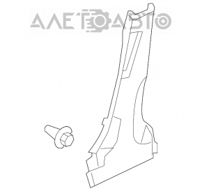 Lower right center pillar trim for Honda Civic 4D 06-09