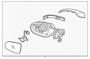 Left side mirror complete Kia Sorento 16-20 BSM, camera, all-round view, for parking sensors