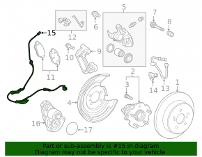 Rear right ABS sensor for Lexus UX250h UX300h 19-26 AWD