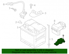 Positive terminal of battery Kia Niro 23- HEV, PHEV